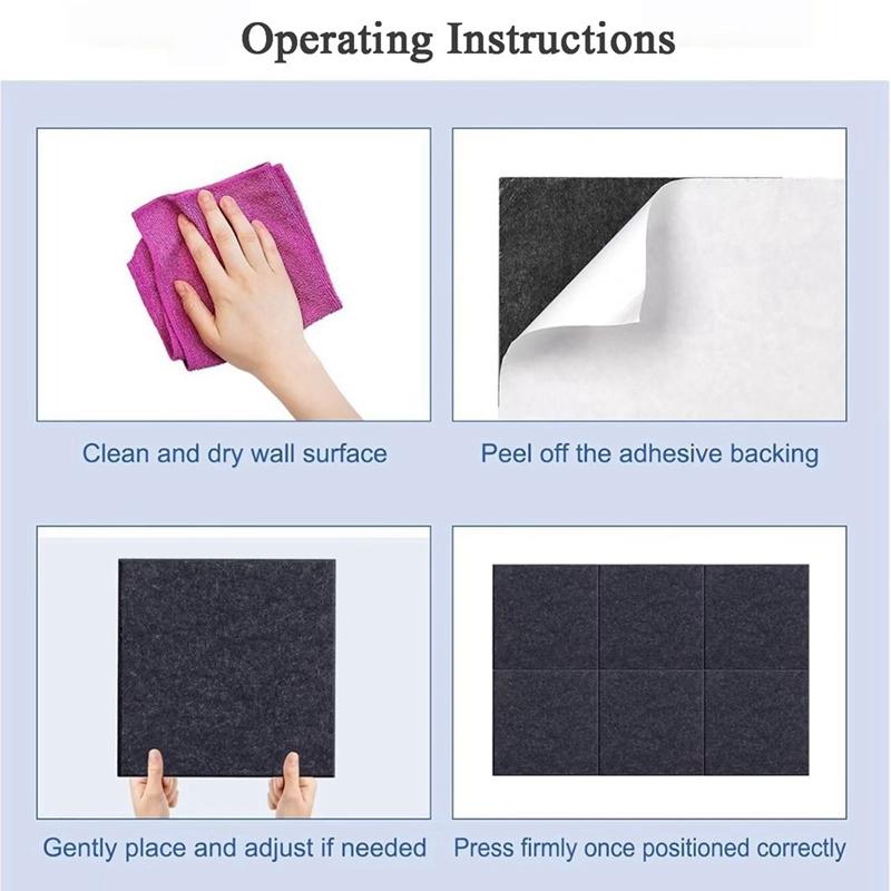 6pcs 30*30cm Felt Display Board Vertical Stripe Wall Sticker