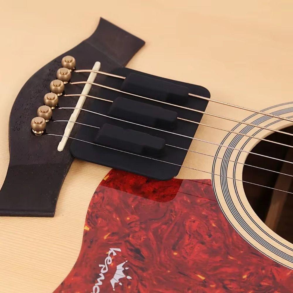 Reusable Guitar Mute Pad Soft Silicone Noise Reduction Tool Guitar String Muffler  Studio Practice