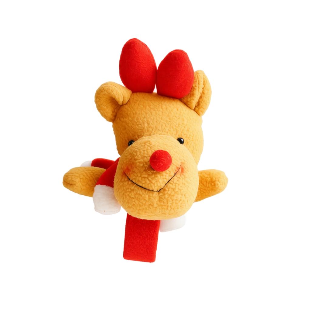 Christmas Plush Bracelet Wristband for Holiday Party Favors and Stocking Stuffers