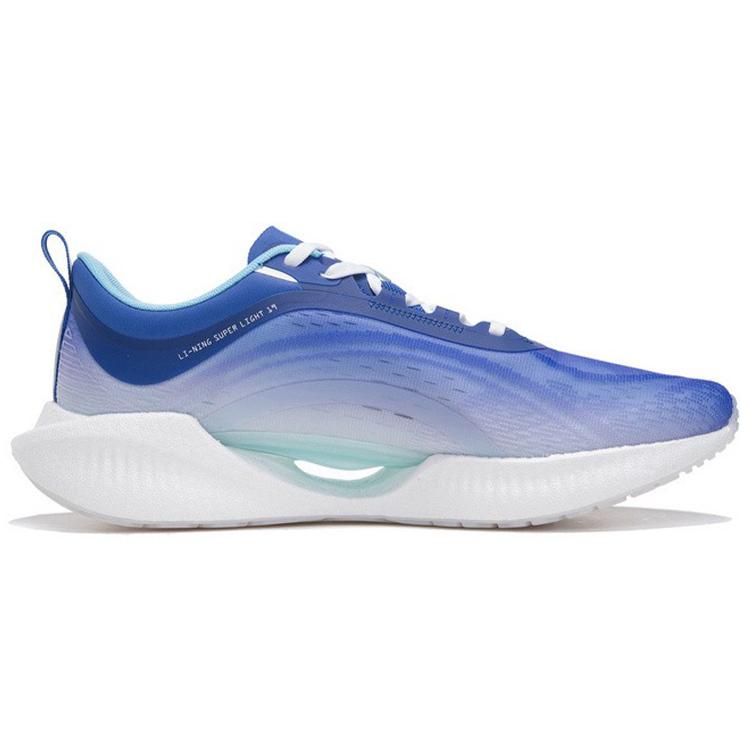 New LiNing Super Light 19 Lightweight Anti Slip And Wear Resistant Low Top Running Shoes Men's Cobalt Purple Blue ARBS001-7