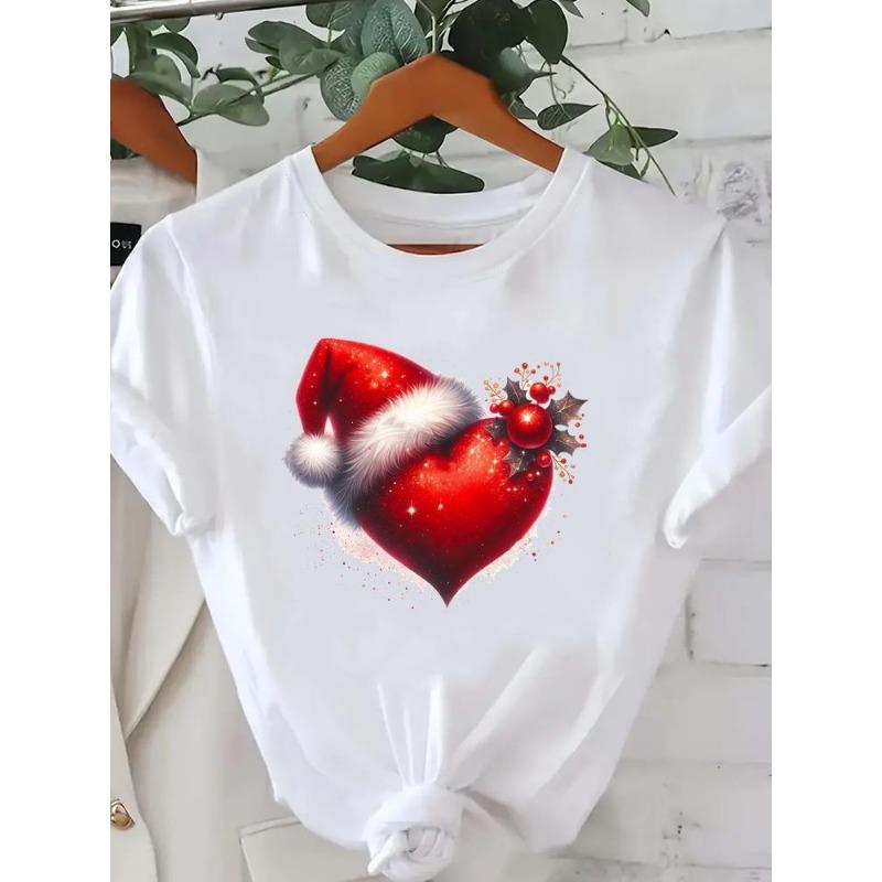 Trendy Tree Print, Stylish and Beautiful, 90s Style, New Year's Clothing, Women's Wear, Christmas Top, Holiday Graphic T-shirt
