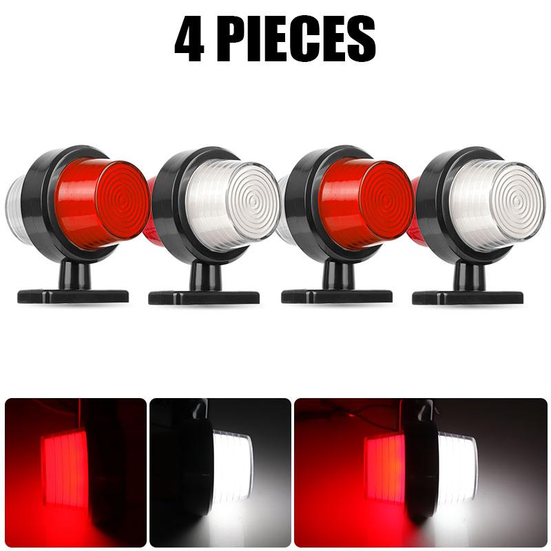 Truck LED Side Marker Light Double Face Indicator Turn Signal Light Rear Stop Warning Lamp 12V 24V For Car Trailer Lorry Van RV