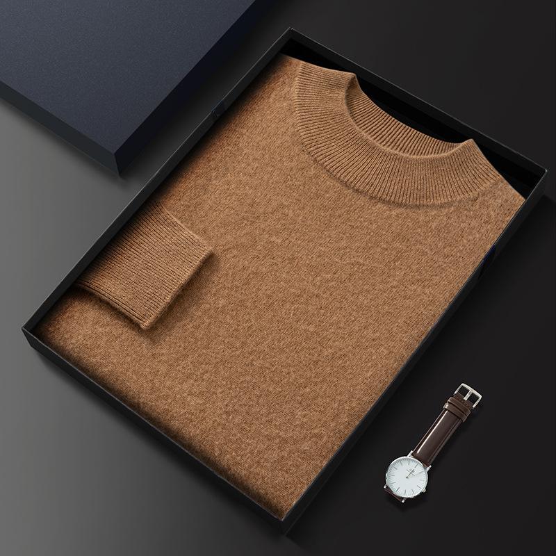 New first-line ready-to-wear semi-turtleneck cashmere sweater light luxury pullover sweater wool