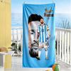 Football Messi Personalized Name Beach Towel Super Soft Microfiber Quickdry Fabric