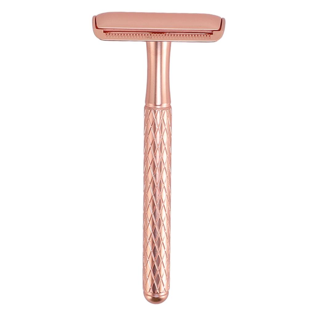 Doppelseitiges Rasierwerkzeug Manuell Legierung Rutschfest Langer Griff Sicherheitsrasierwerkzeug mit Klingen Nachfüllpackungen