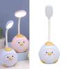 LED Desk Lamp USB Charging Eye   Flexible Color Night Light with Cute Chicken Base