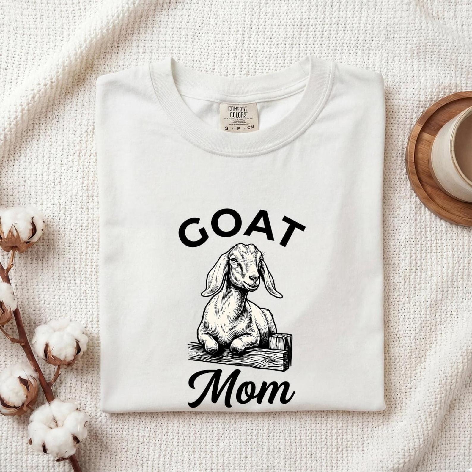 Goat Illustration Shirt Goat Barn Gift Women Sketch Tee Kid T-Shirt Goat Fan Drawing Graphic Retro Wooden Board Tshirt 3XL