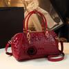 Brand Genuine Leather Women Bag Crocodile Pattern Women's Handbag Fashion Tassel Shoulder Messenger Bag Portable Pillow Bags