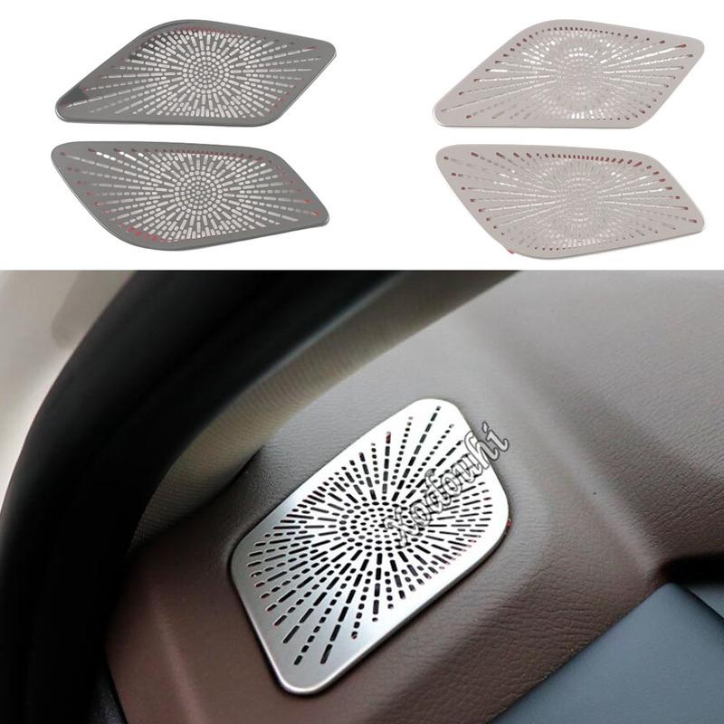 Stainless Steel Car Front Tweeter Audio Speaker Cover Trim Frame Sticker Auto For Nissan X-trail Xtrail Rogue