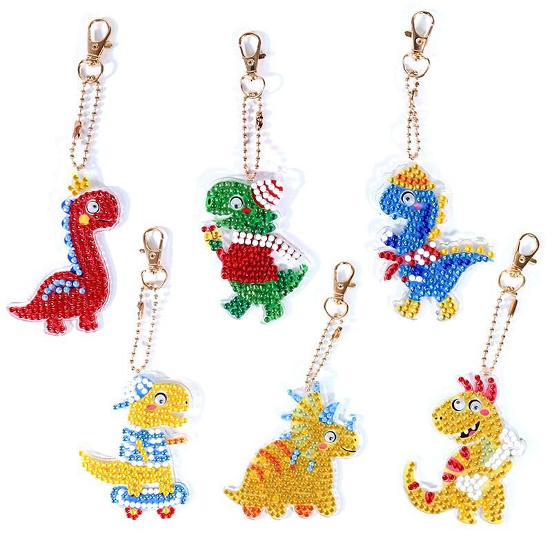 New Diy Diamond Painting Keychain Handmade Acrylic Pendant Jewelry Christmas Single-Sided Diamond Decoration Diamond Painting