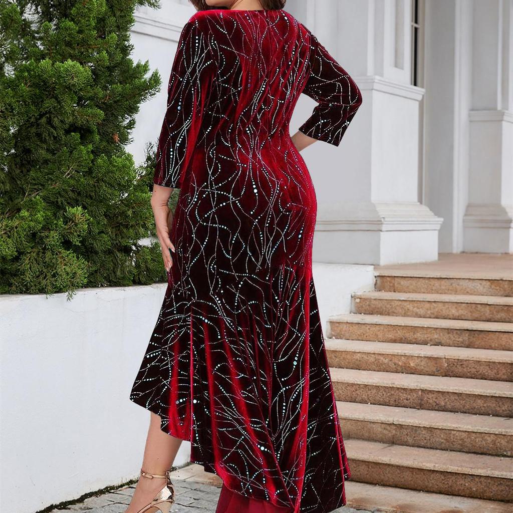 EastRogue Women's Fashion Summer Spring Stripe Print Print Long Sleeve O-Neck High Waist Casual Dresses