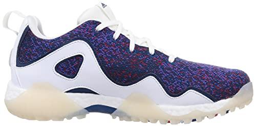 Adidas Golf Men's Code Chaos 21 Golf Shoes, White/Legend Marine/Scarlet, Size 25.0 Cm