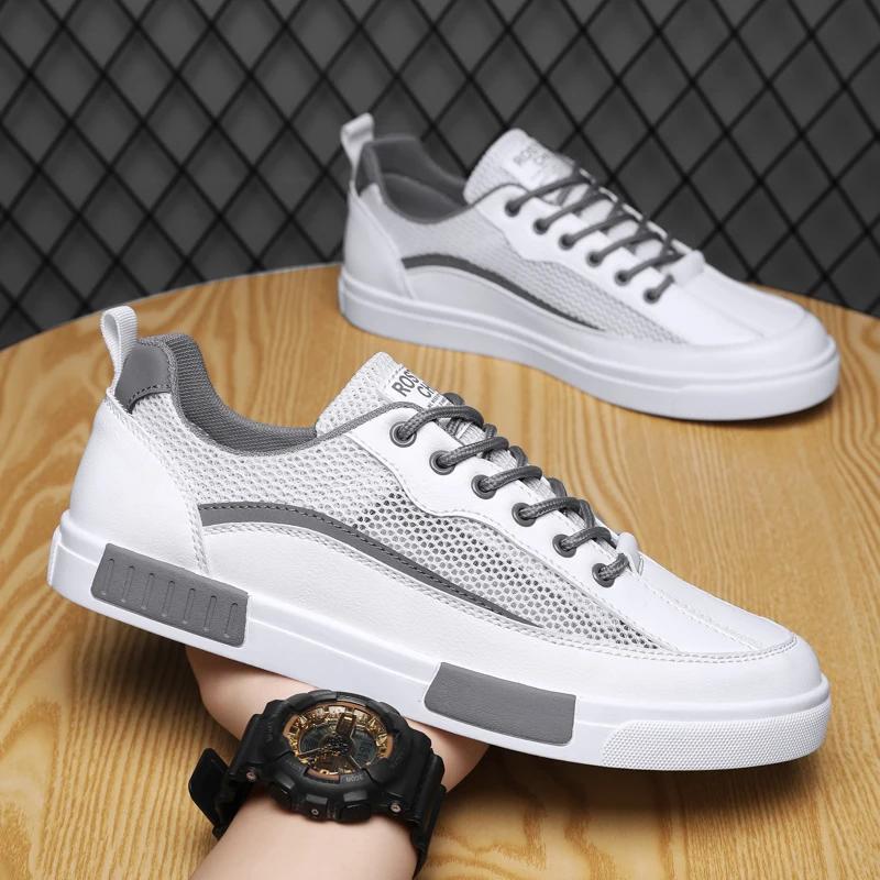 Casual Shoe For Male Plus Size 38-47 Men Vulcanized Sneakers Shoes Tennis Sports Skateboarding Walking Shoes Hollow Out