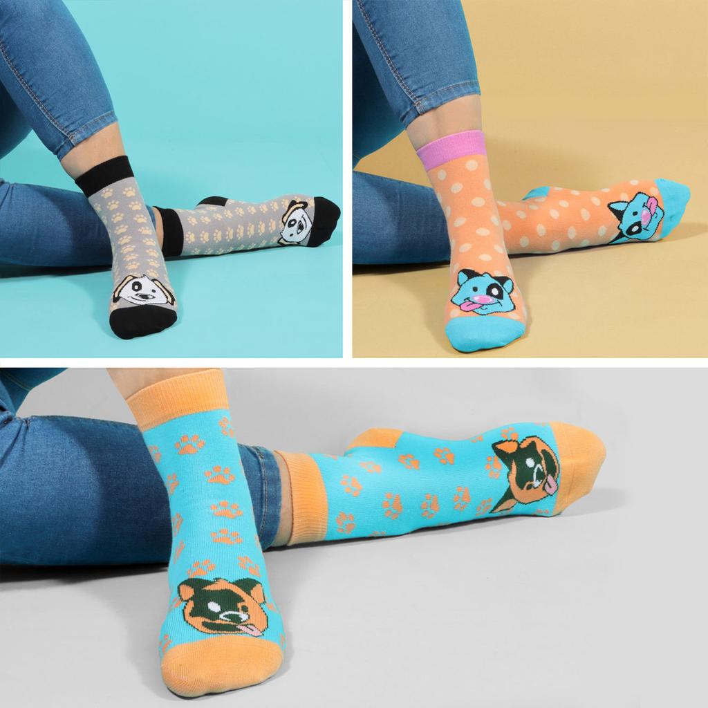 Biggdesign Dogs 5 Pcs Women Socket Socks