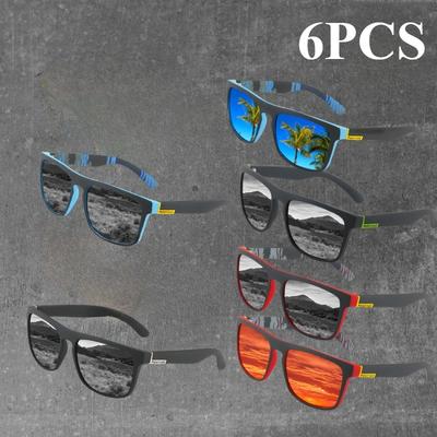 6pcs Vibrant Glasses - Stylish Men'S & Women'S with Colorful Lenses for and Daily Use Accessories Vibrant Glases Durable Glasses