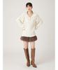 Lily Brown Sailor Collar Cable Knit LWNT245056 White Women's