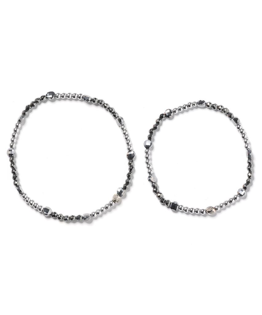 Polalita Silver Mix Stone Bracelet (Plt-Br-018_Sv)