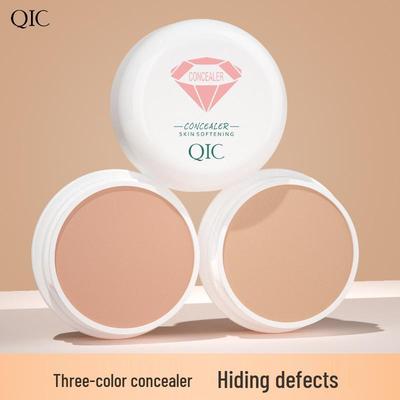 Correcteur étanche QIC: Crème de Fond de Teint Couvrante pour les Taches de Rousseur, les Cernes, l'Acné et les Tatouages en Trois Nuances.