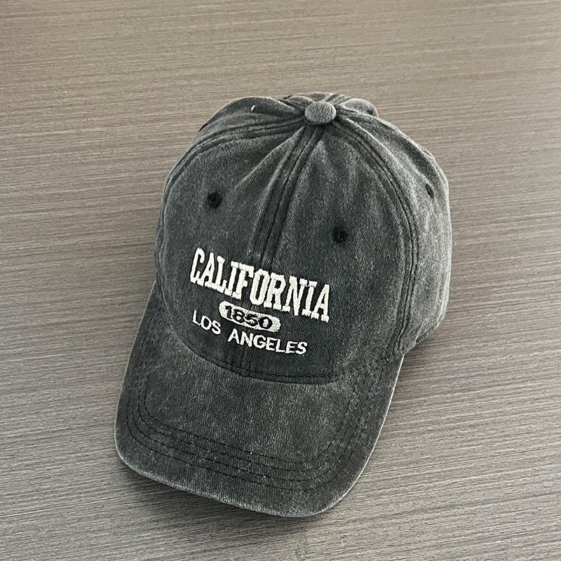 Unisex Retro Distressed Embroidered Baseball Cap for Large Heads - Outdoor Sports Sunshade