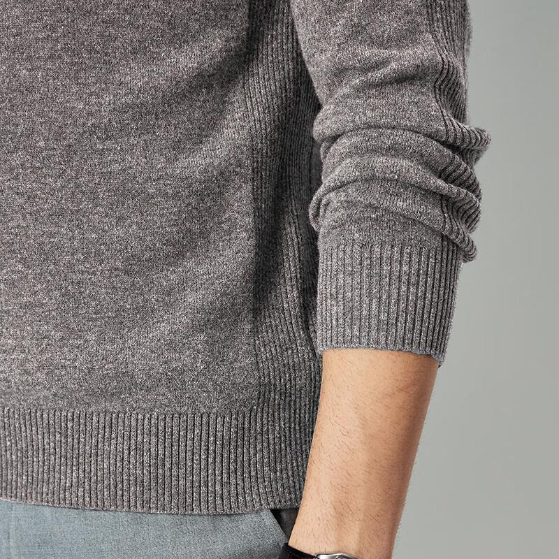 Men's 100% Lambswool Round Neck Pullover Sweater