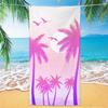 Palm Tree Pattern Beach Towel, Digital Printing Thin Quick-Dry Anti-Sand Microfiber Lightweight for Swim, Yoga, Travel, Gym, Gif