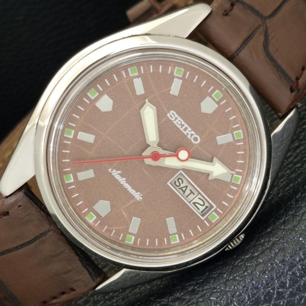 

SEIKO AUTOMATIC VINTAGE JAPAN 6309A MENS BROWN COLOR DIAL WATCH a700525-5 R203-a700525