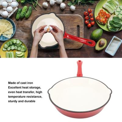 Poêle émaillée Poêle en fonte Poêle de cuisine antiadhésive Ustensiles de cuisine pour la cuisson en camping et le grillage