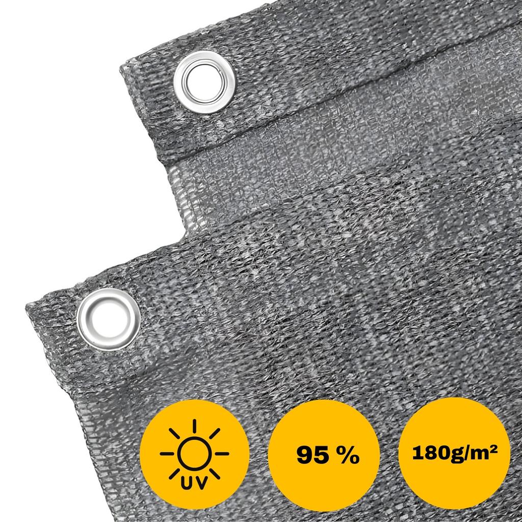 Balcony cover UV 95% balcony terrace shading mat with fittings 90 x 300 cm