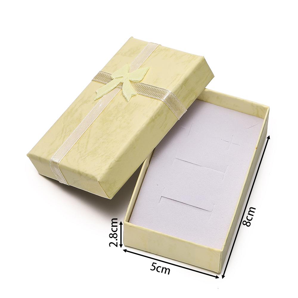 1pc High Quality Paper Ring Necklace Square Box Jewelry Necklace Earrings Rectangular Package Gift Box
