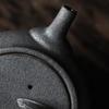 240ml Ceramic Side Handle Teapot Black Ceramic Retro Kung Fu Tea Set