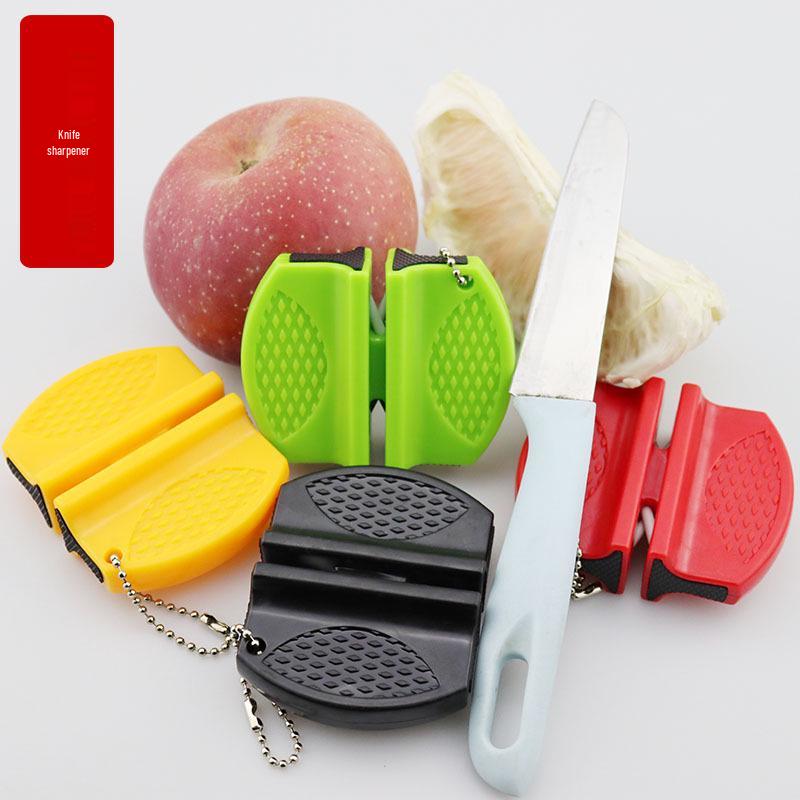 Compact Portable Knife and Sharpening Stone Set for Household and Outdoor Use