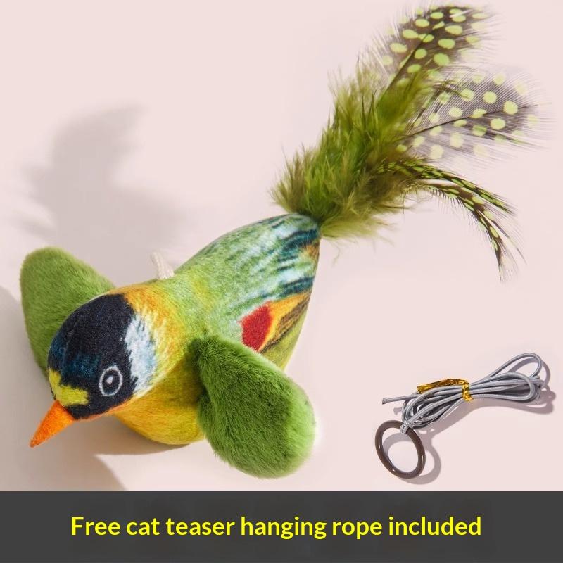 

Realistic Simulation Plush Bird Cat Toy For Cats And Dogs Birds Catnip Toy Electric Squeaky Simulation Bird Plush Toys зелений