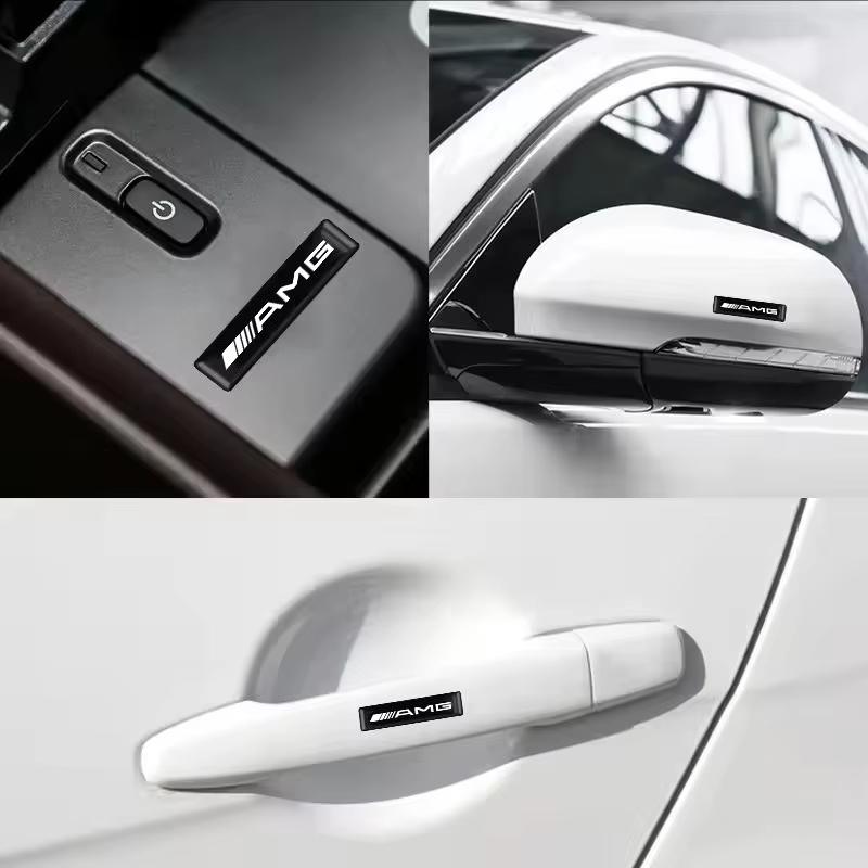 3D Epoxy Car Interior Exterior Decoration Sticker For Mercedes Benz AMG A B C E G CLA W211 W203 W204 C260 E300L A200L GLC30 OT4