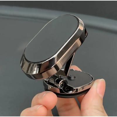 1PC New Alloy Folding Rotating Car Bracket, Car Magnetic Attraction, Strong Magnetic Car Dashboard Navigation Support, Mobile Phone Universal