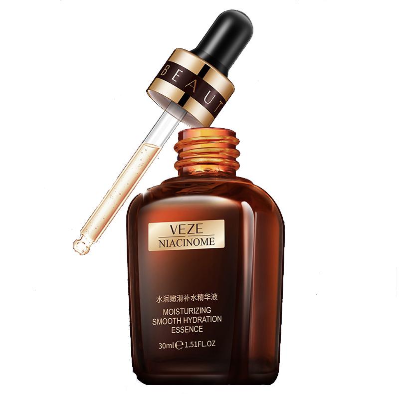 Essence hydratante tendre et hydratante en petite bouteille brune Liquide original hydratant doux et hydratant améliorant la peau et l'essence du visage