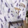 Rideaux en Tulle Aquarelle Fleurs de Lavande Pour Salon Rideau Transparent Pour Chambre Stores de Fenêtre Rideaux en Voile