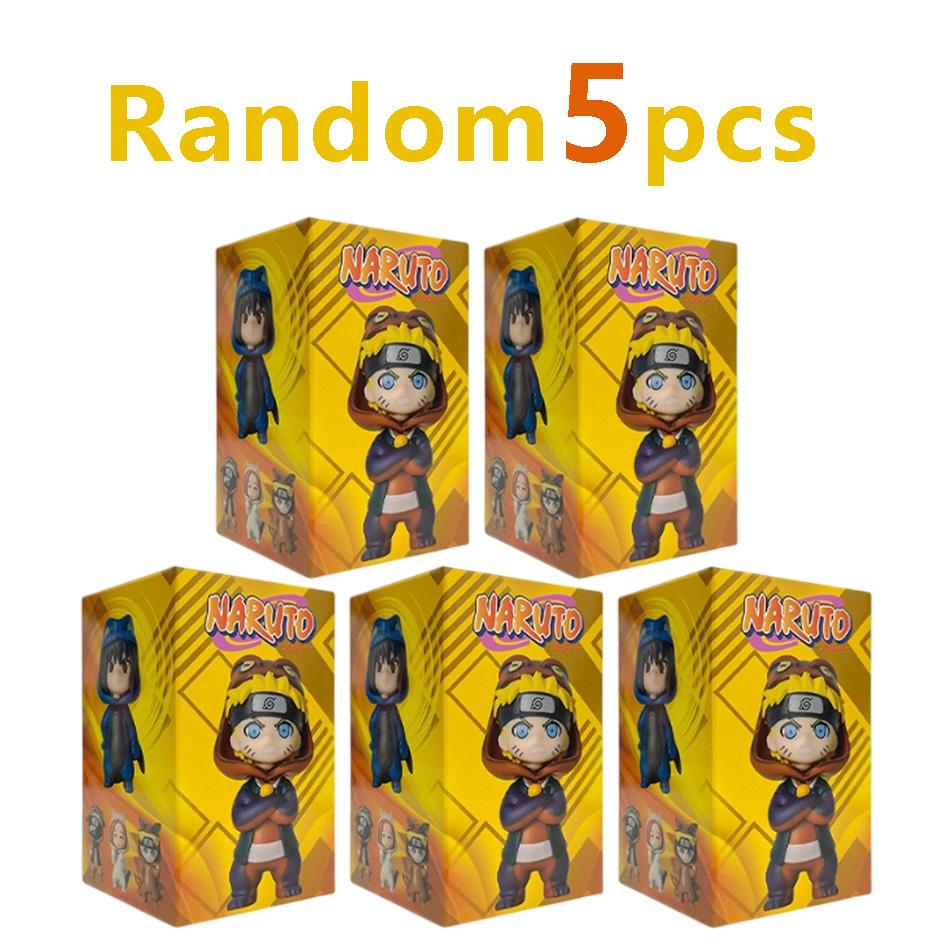 8cm Anime Naruto 9pcs Set Random  Haruno Sakura Kakashi Sasuke Action Figure Movie Model Toy Birthday Christmas Gift