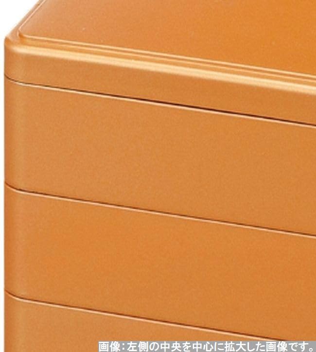 Outdoor Lunch Box Made in 3 Tiered Fukutoku x x J-kitchens (Lunch Box) Japan, Tiers, 5.5-inch, Design, 16.5cm 16.5cm 15.2cm