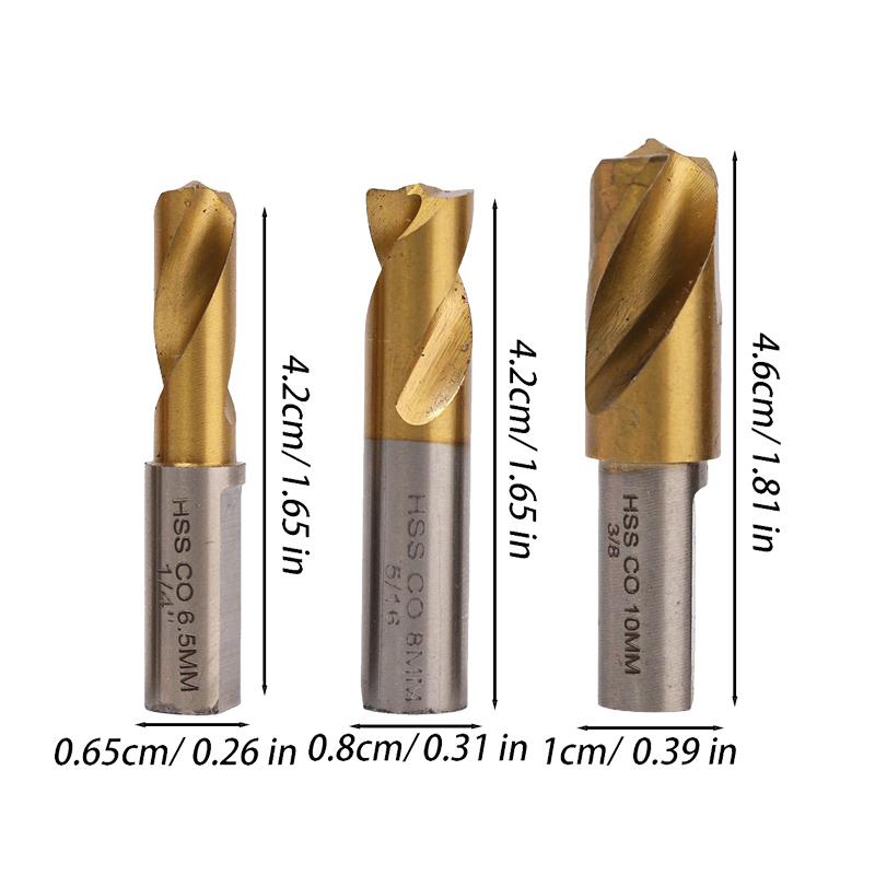 High-Speed Steel Titanium Cobalt Spot Weld Drill Straight Shank Drill Bits Removing Automotive Sheet Metal Welding Point Tools