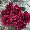 Artificial Roses Bundle Silk Fake Flowers Wedding Decor Simulation Flower Diamond Red Blue Rose el Garden Decoration Plant