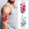 12pcs Temporary Tattoo Floral Designs Temporary Tattoo Stickers Butterflies Colorful For Back Arms Adult