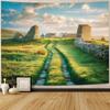 Hochland Alter Pfad Thema Digitaldruck Polyester Wandbehang Wandteppich Dekorativ Wohnzimmer Schlafzimmer Büro Hintergrund Geschenk