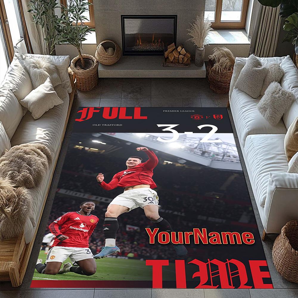Manchester Customize Your Name Carpet Suitable for Balcony Dining Room Foyer Dormitory Anti-slip Rug Decorate Offices Best for Christmas