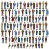 Diorama Human 50 Painted Figures for Miniature Model Educational DIY Collection Figures, 150 Scale, 35mm, Pieces, Gardens, Railways, Buildings,