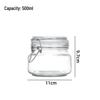 Glass Storage Jar with Stainless Steel Buckle for Tea, Grains, and Cereals
