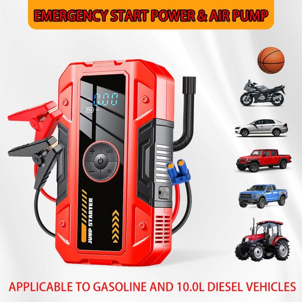 Digital Display Jump Starter Weatherproof Car Jump Box Peak Portable Power Bank Vehicle