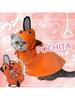 Anime Chainsaw Man Pochita Pets Cosplay Costume for Cat Dog Pet Cloak Orange