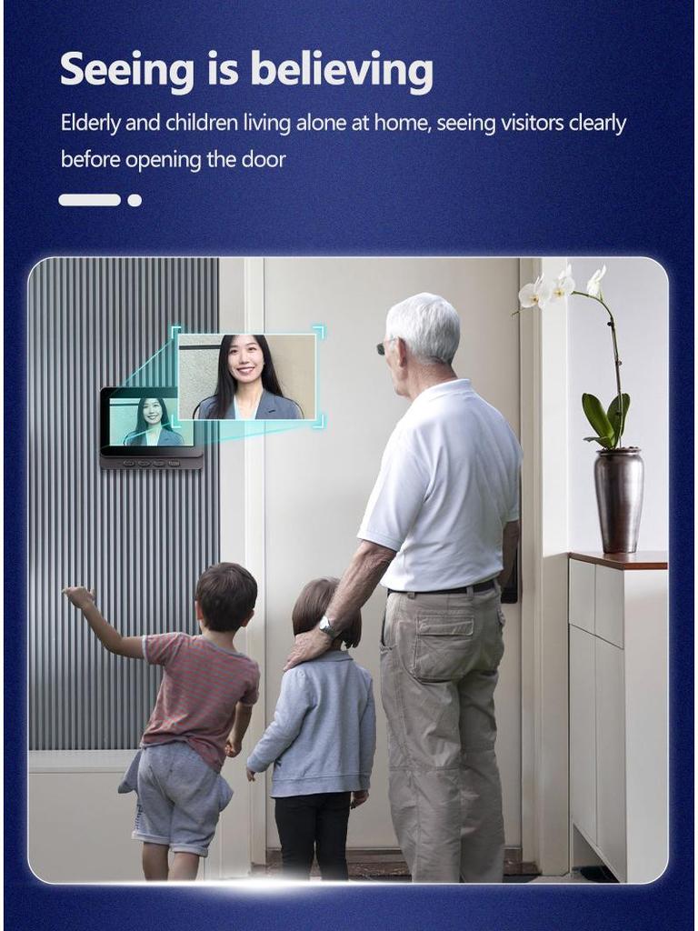 Smart Home Wireless Video Doorbell with Two-Way Intercom