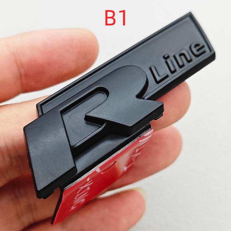 3D Metal Car Logo R RLine Front Grille Emblem Badge Sticker Accessories