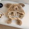 Plush bear hat women's line cartoon cute furry hat winter cold warm outdoor ear protection cold